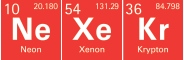 Neon Xenon and Krypton