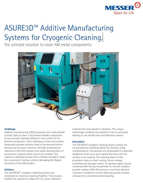 ASURE3D™ Additive Manufacturing Systems for Cryogenic Cleaning