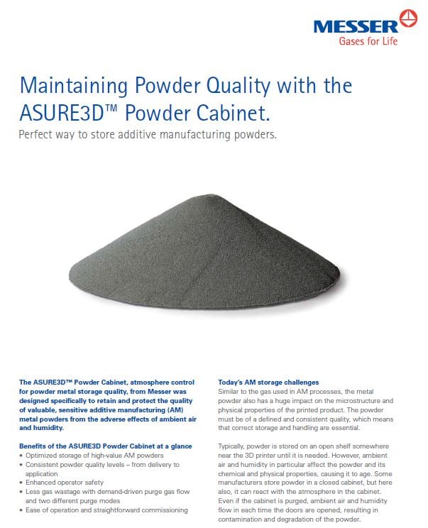 Maintaining Powder Quality with the ASURE3D™ Powder Cabinet