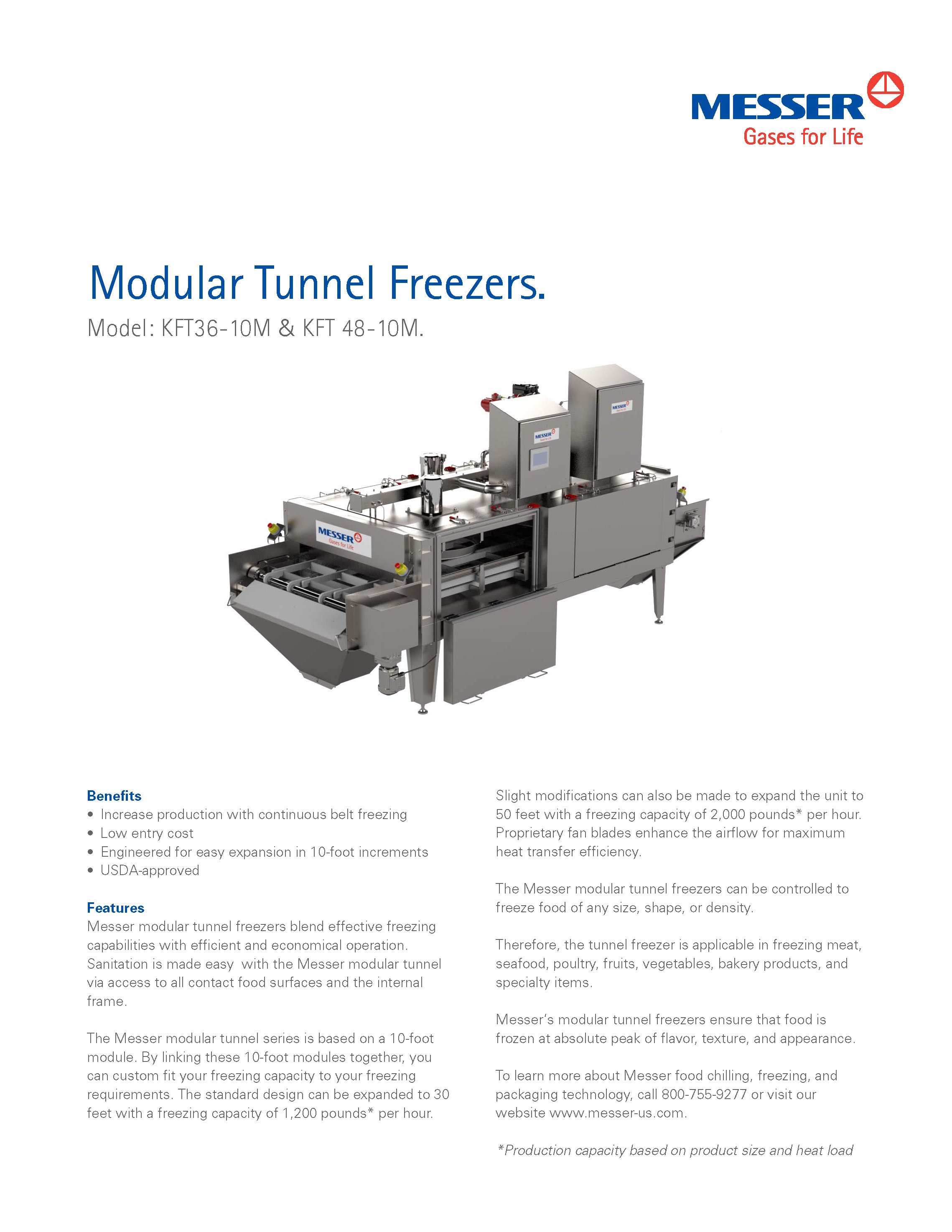 Messer's Modular Tunnel Freezer