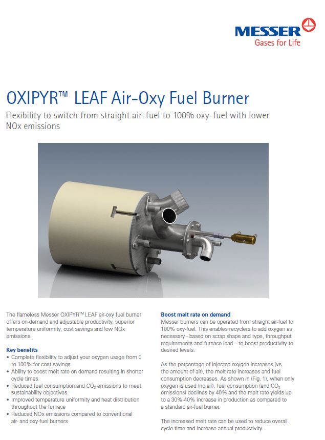 OXIPYR™ LEAF Air-Oxy Fuel Burner