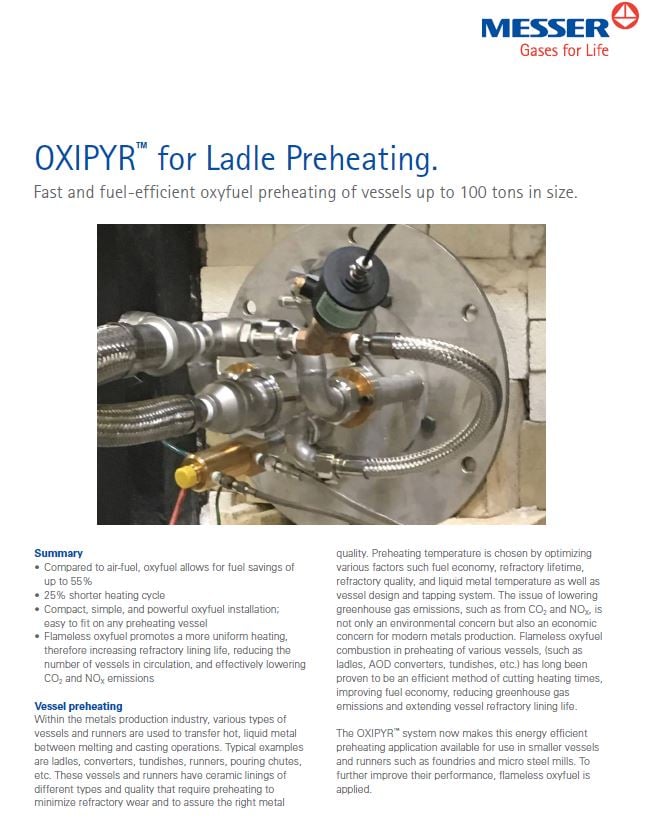 OXIPYR® System for Ladle Preheating