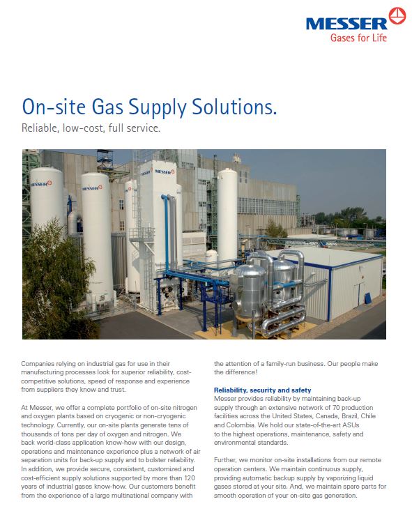 On-site Gas Supply Solutions