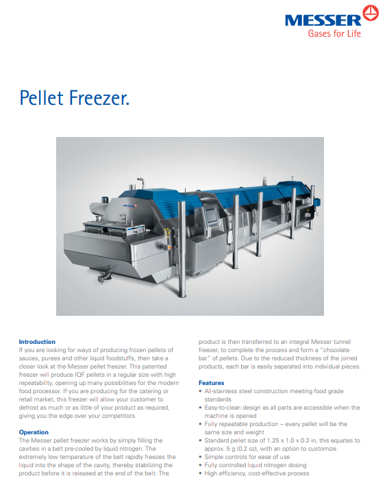 Messer’s Pellet Freezer
