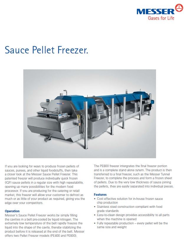 Messer's Sauce Pellet Freezer